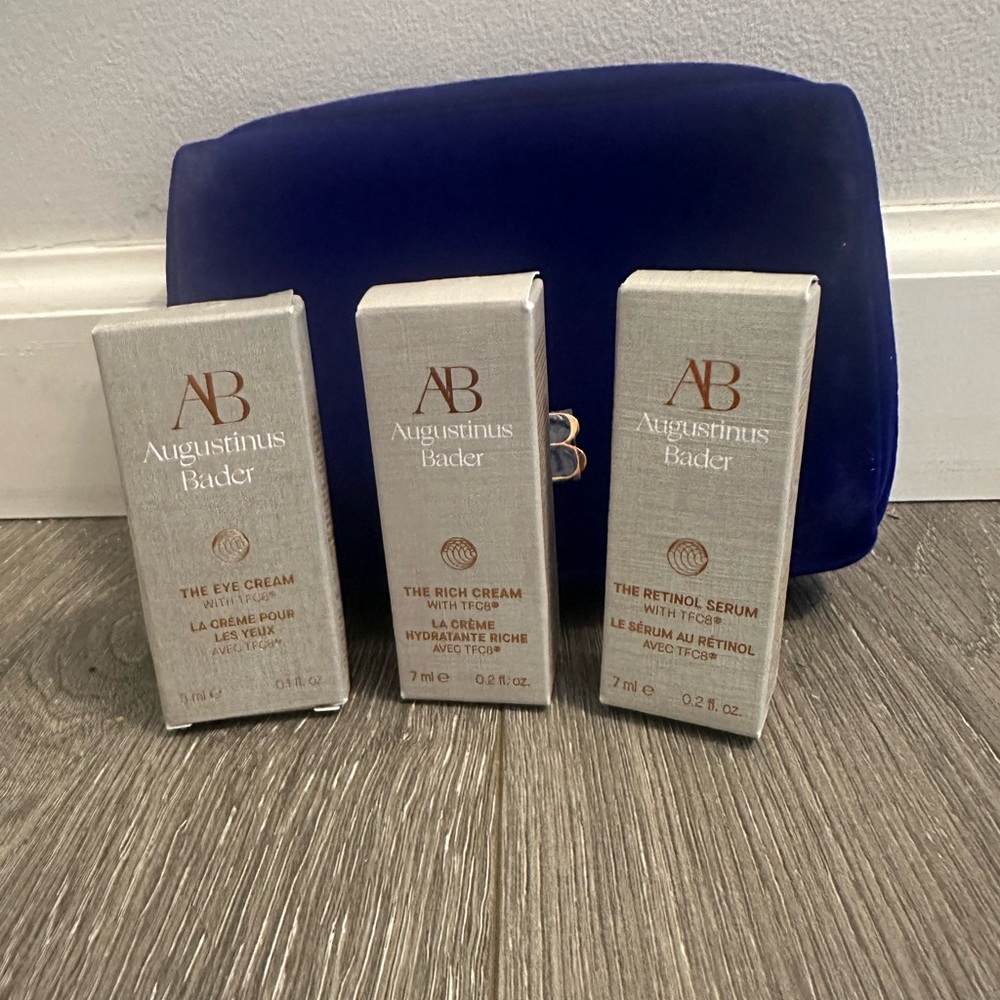 Augustinus Bader Skincare Set with Blue Velvet Pouch